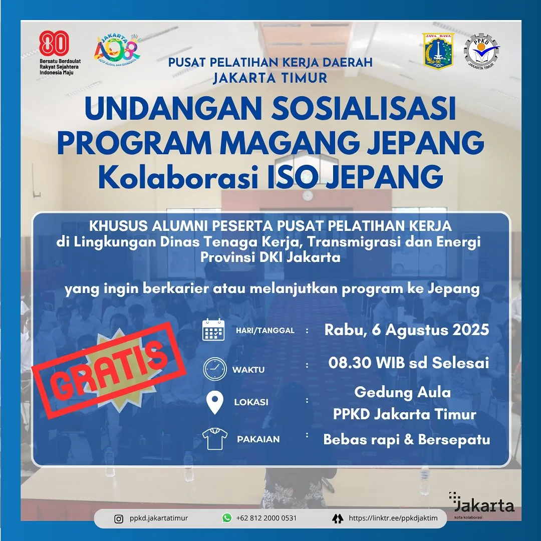 UNDANGAN SOSIALISASI PROGRAM MAGANG JEPANG – PPKD KABUPATEN KENDAL